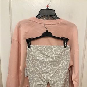 - Hippie Rose pink combo set top and biker shorts.